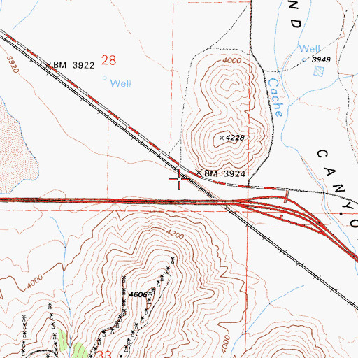 Topographic Map of Eric (historical), CA