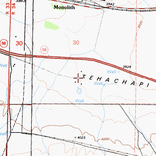 Topographic Map of Jameson Ranch, CA