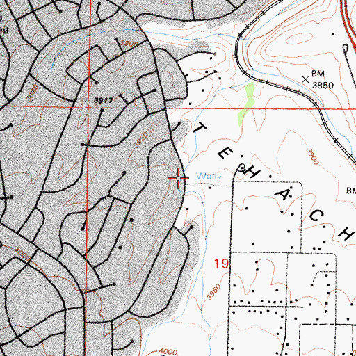 Topographic Map of Meadowbrook Farm, CA
