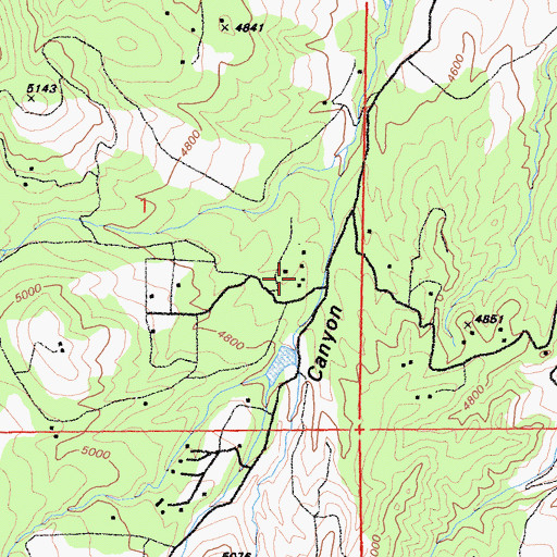 Topographic Map of Overton Ranch, CA