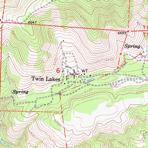 Topographic Map of White Oak Lodge (historical), CA