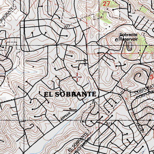 Topographic Map of El Sobrante Post Office, CA