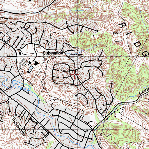 Topographic Map of Rain Cloud Park, CA