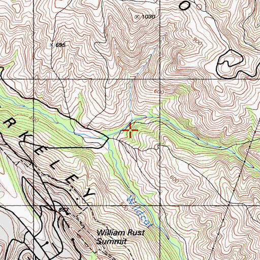 Topographic Map of Wildcat Canyon Regional Park, CA