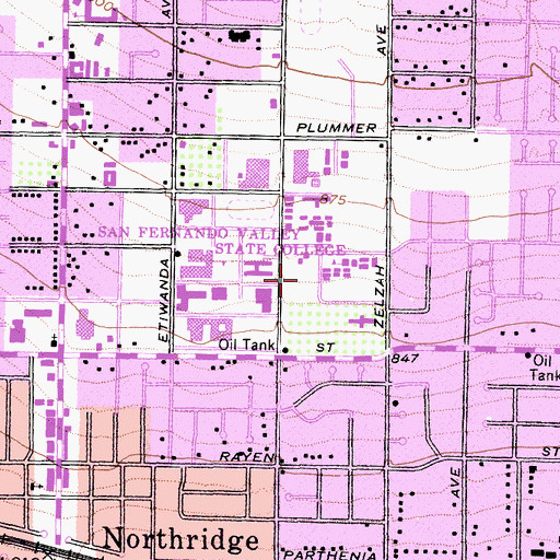 Topographic Map of Addie L Klotz Student Health Center, CA