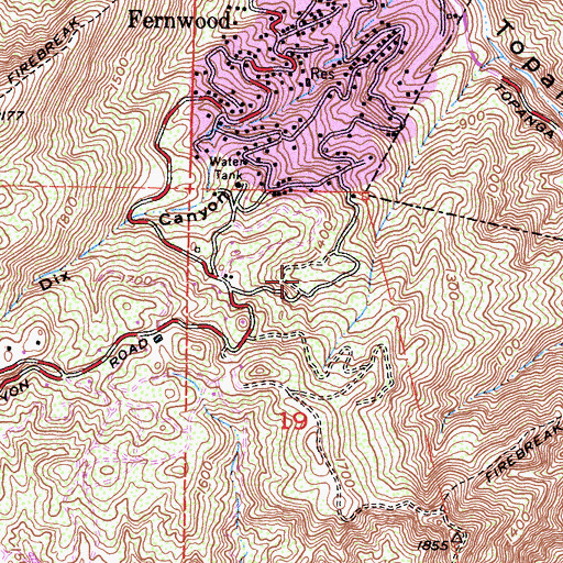 Topographic Map of Circle E Ranch (historical), CA