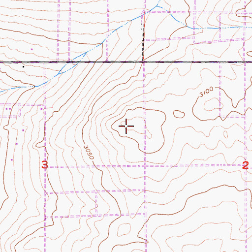 Topographic Map of Long Buttes, CA