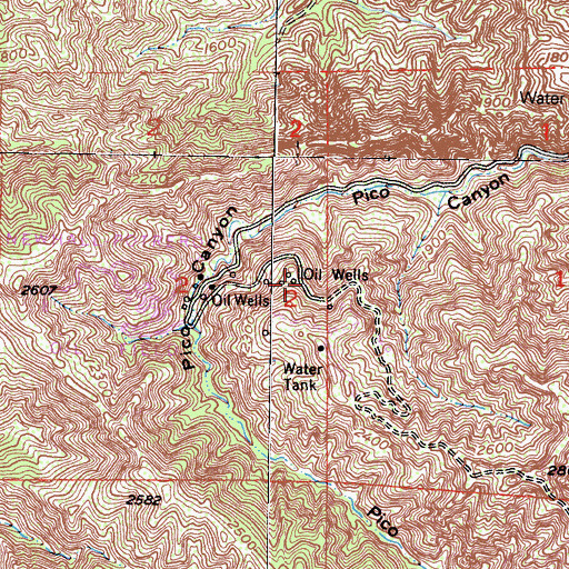 Topographic Map of Pico Oil Field, CA