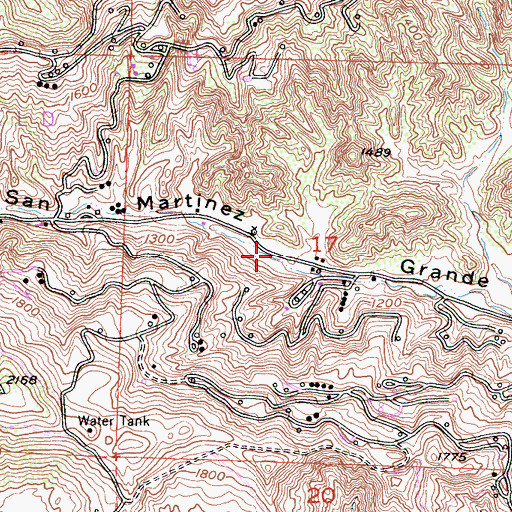 Topographic Map of Sepulveda Ranch, CA