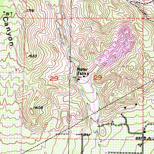 Topographic Map of Dan O'Leary Ranch (historical), CA