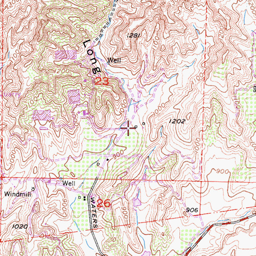 Topographic Map of King Ranch, CA