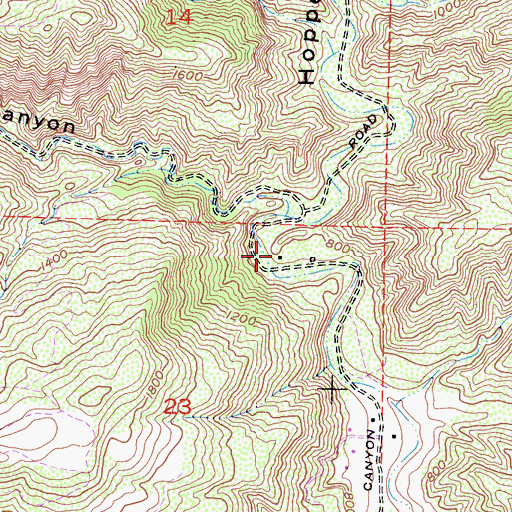 Topographic Map of Lankersham Estate, CA