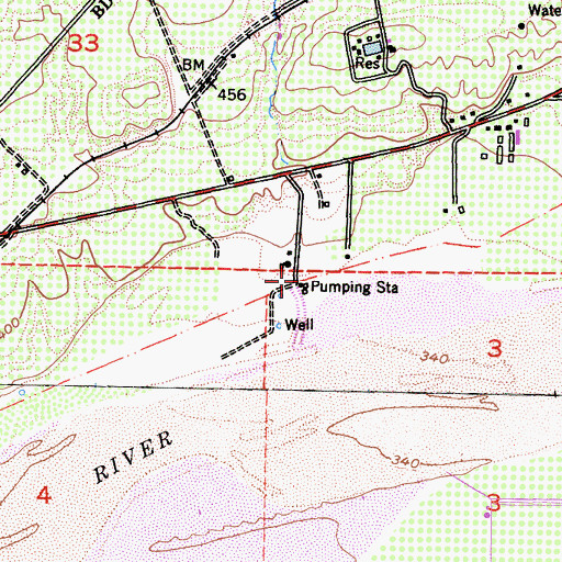 Topographic Map of San Cayetano Pumping Station, CA