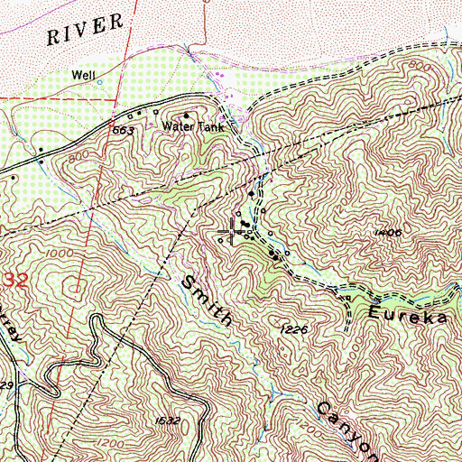 Topographic Map of Stephen Ranch, CA
