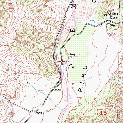 Topographic Map of Temecal Division Ranch, CA