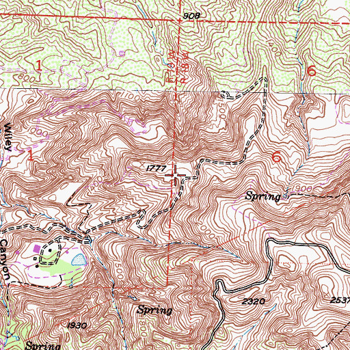 Topographic Map of Tod Ford Ranch (historical), CA