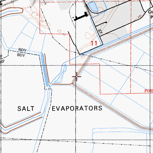 Topographic Map of Crystal Salt Works (historical), CA