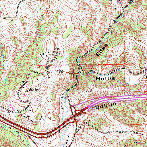 Topographic Map of Eden Creek, CA