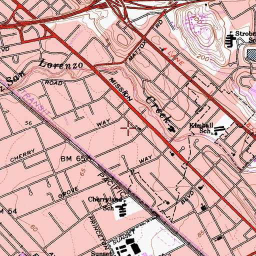 Topographic Map of Seventh Day Adventist Church, CA