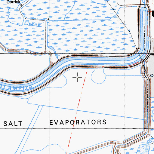 Topographic Map of Union City Salt Works (historical), CA