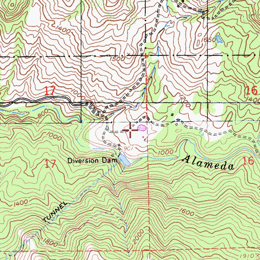 Topographic Map of Frog Pond (historical), CA