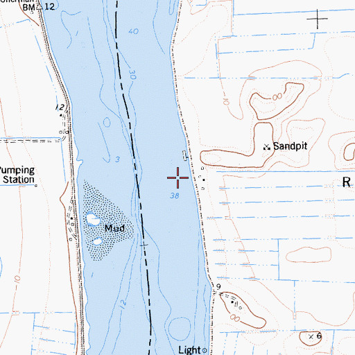 Topographic Map of Bradford Landing, CA