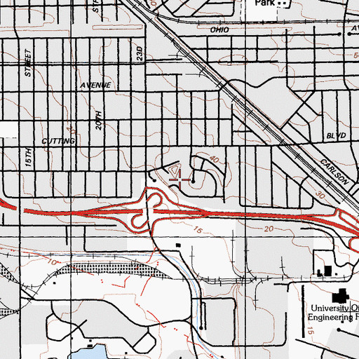 Topographic Map of Easter Hill Village, CA