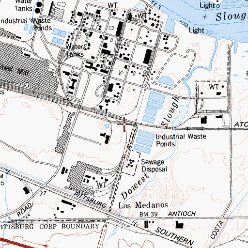 Topographic Map of Hooper (historical), CA