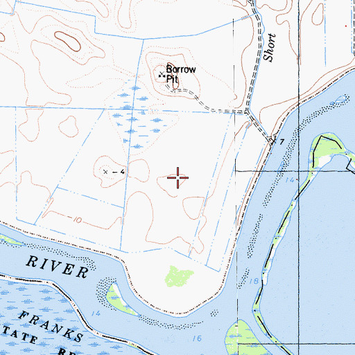 Topographic Map of Short Slough (historical), CA