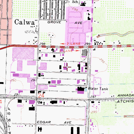 Topographic Map of Adams Airport (historical), CA