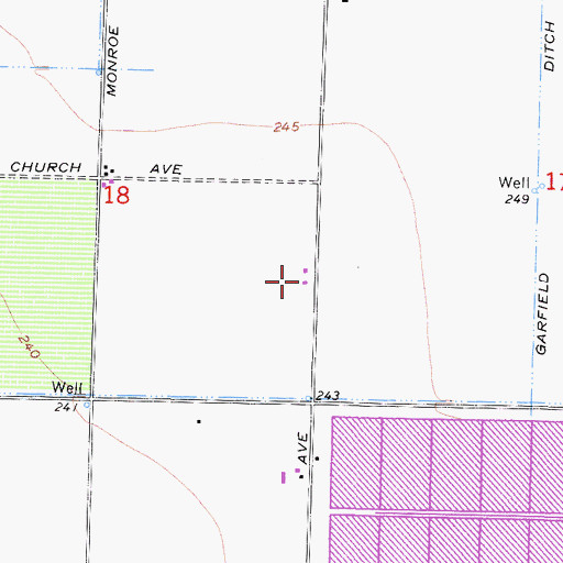 Topographic Map of Kearney Park School (historical), CA
