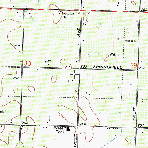 Topographic Map of Manning School (historical), CA