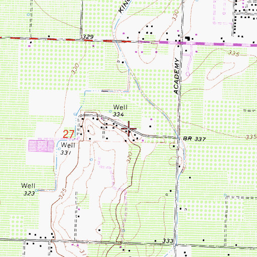 Topographic Map of Paiva Intercity Landing Field (historical), CA