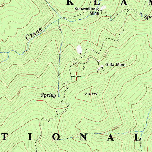 Topographic Map of Gilta (historical), CA