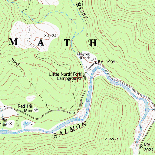 Topographic Map of Russianville School (historical), CA