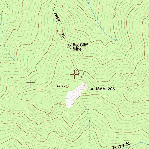 Topographic Map of Winterings Mine, CA