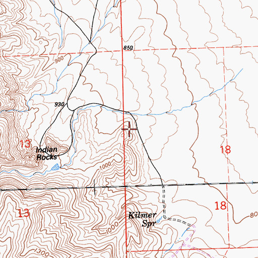 Topographic Map of Devil Den, CA