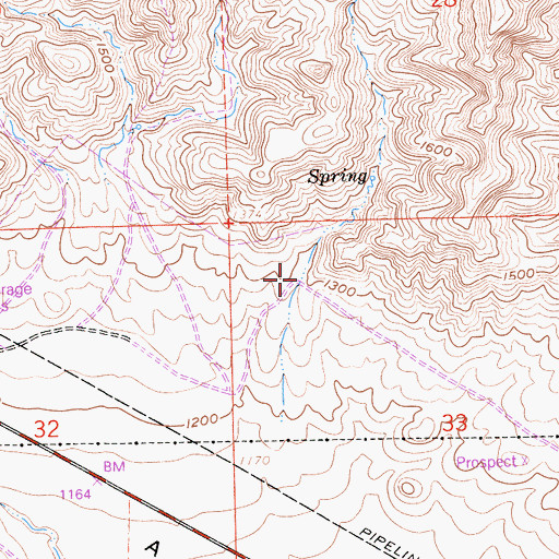 Topographic Map of Jack Ranch (historical), CA