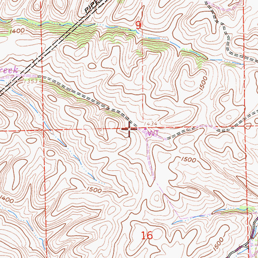 Topographic Map of Dry Creek Ranch (historical), CA