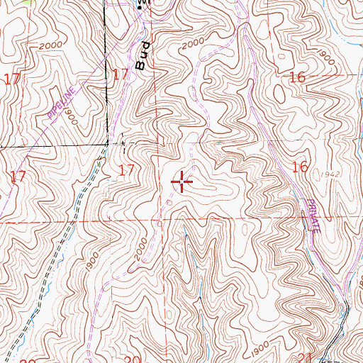 Topographic Map of Eagle Hills, CA