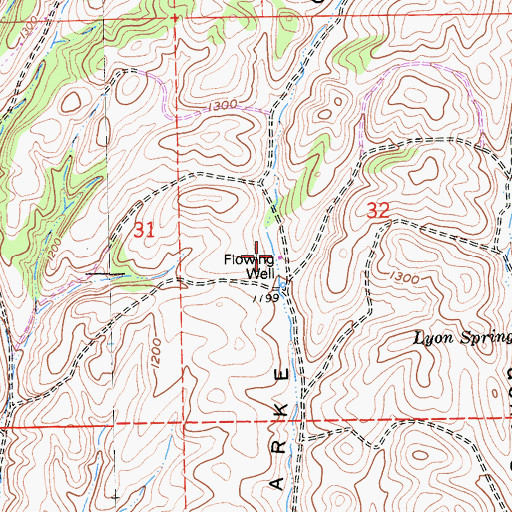 Topographic Map of Hillman Ranch (historical), CA