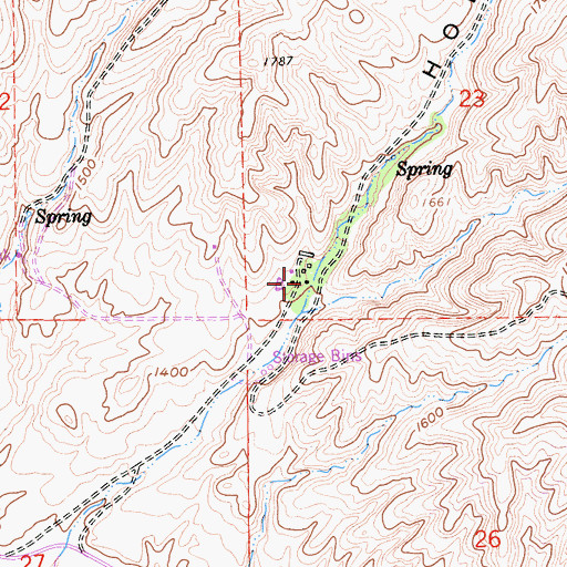 Topographic Map of Iverson Ranch, CA