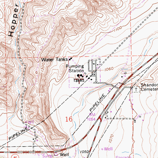Topographic Map of Shandon Pump Station, CA