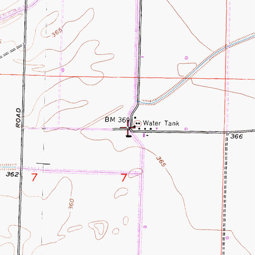 Topographic Map of Bellevue Ranch, CA
