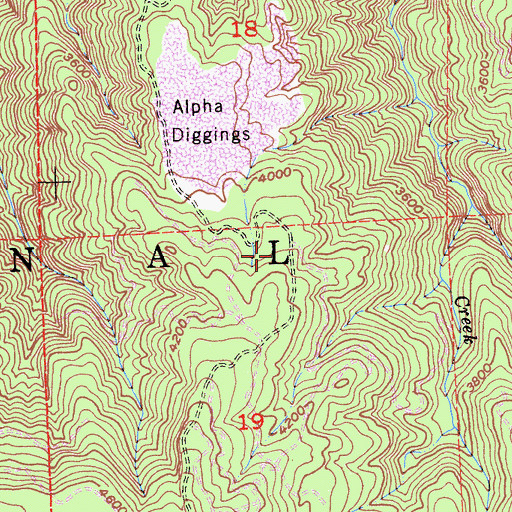Topographic Map of Alpha (historical), CA