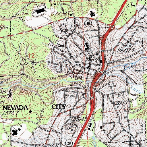 Topographic Map of American Victorian Museum, CA