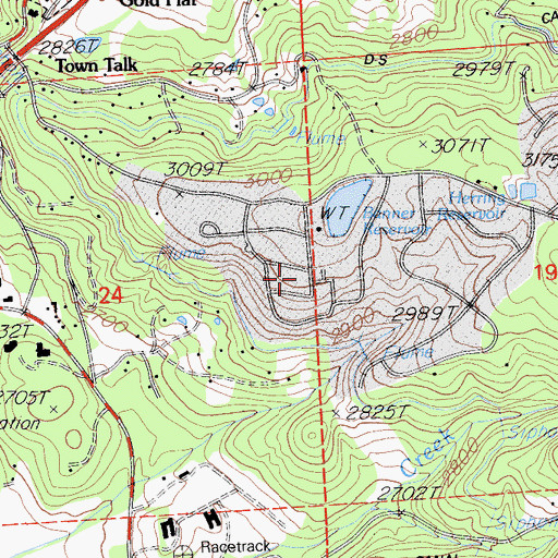 Topographic Map of Banner Crest, CA