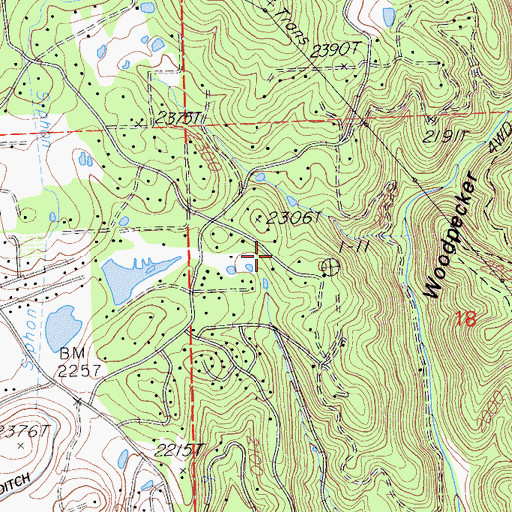 Topographic Map of Birch Meadow Acres, CA