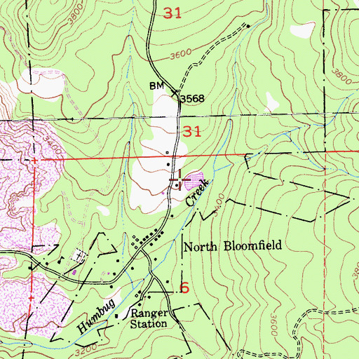 Topographic Map of Blair Lake, CA