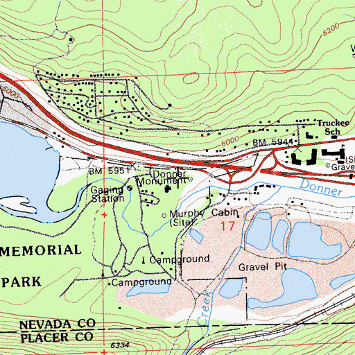 Topographic Map of Breen Cabin (historical), CA